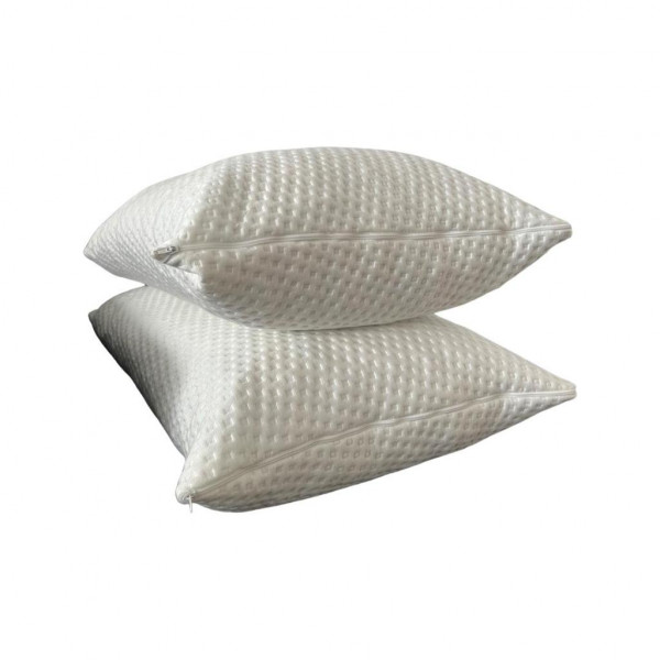 Pair of memory foam pillows with a cool-touch cover